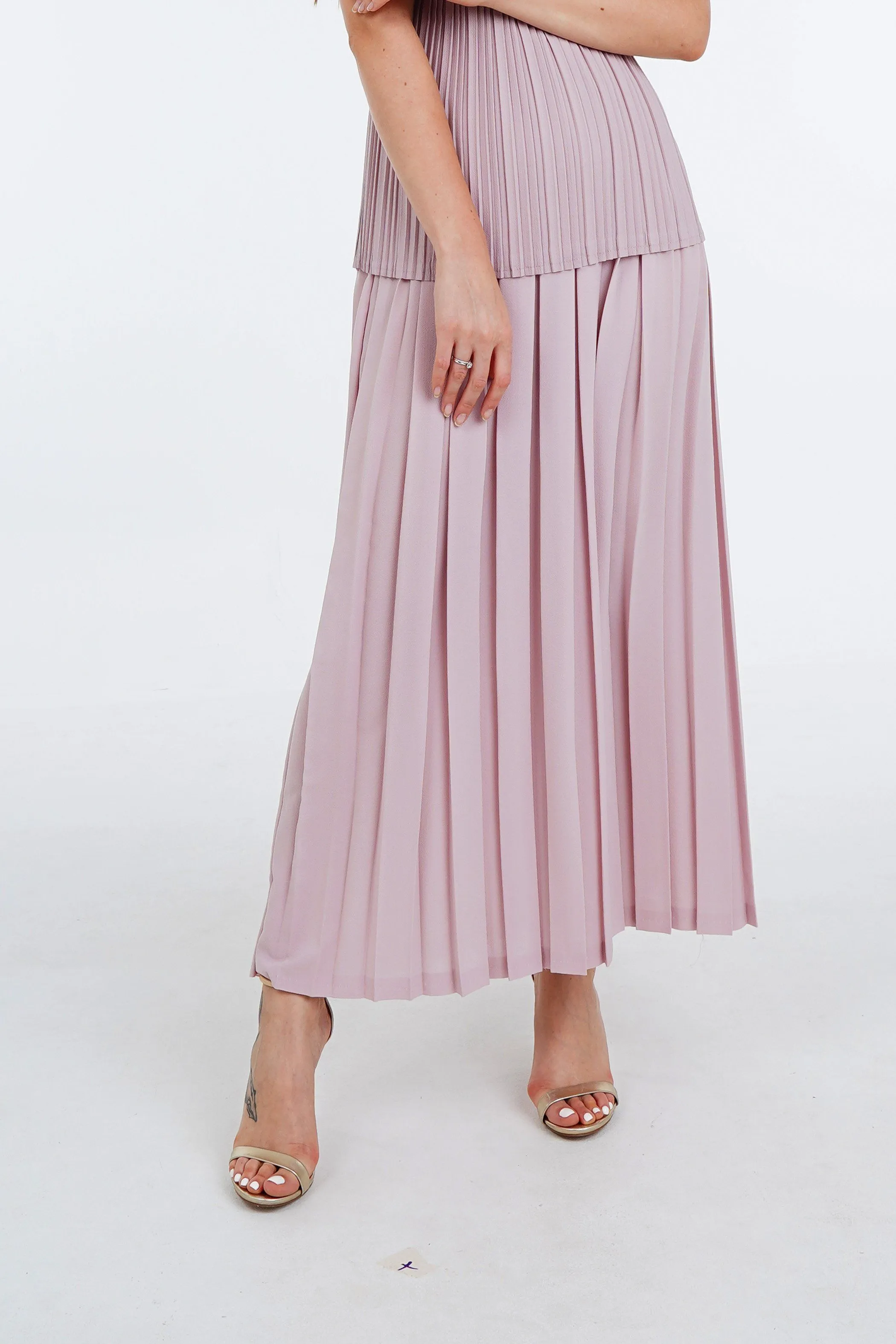 Sadie A-Line Skirt With Box Pleats