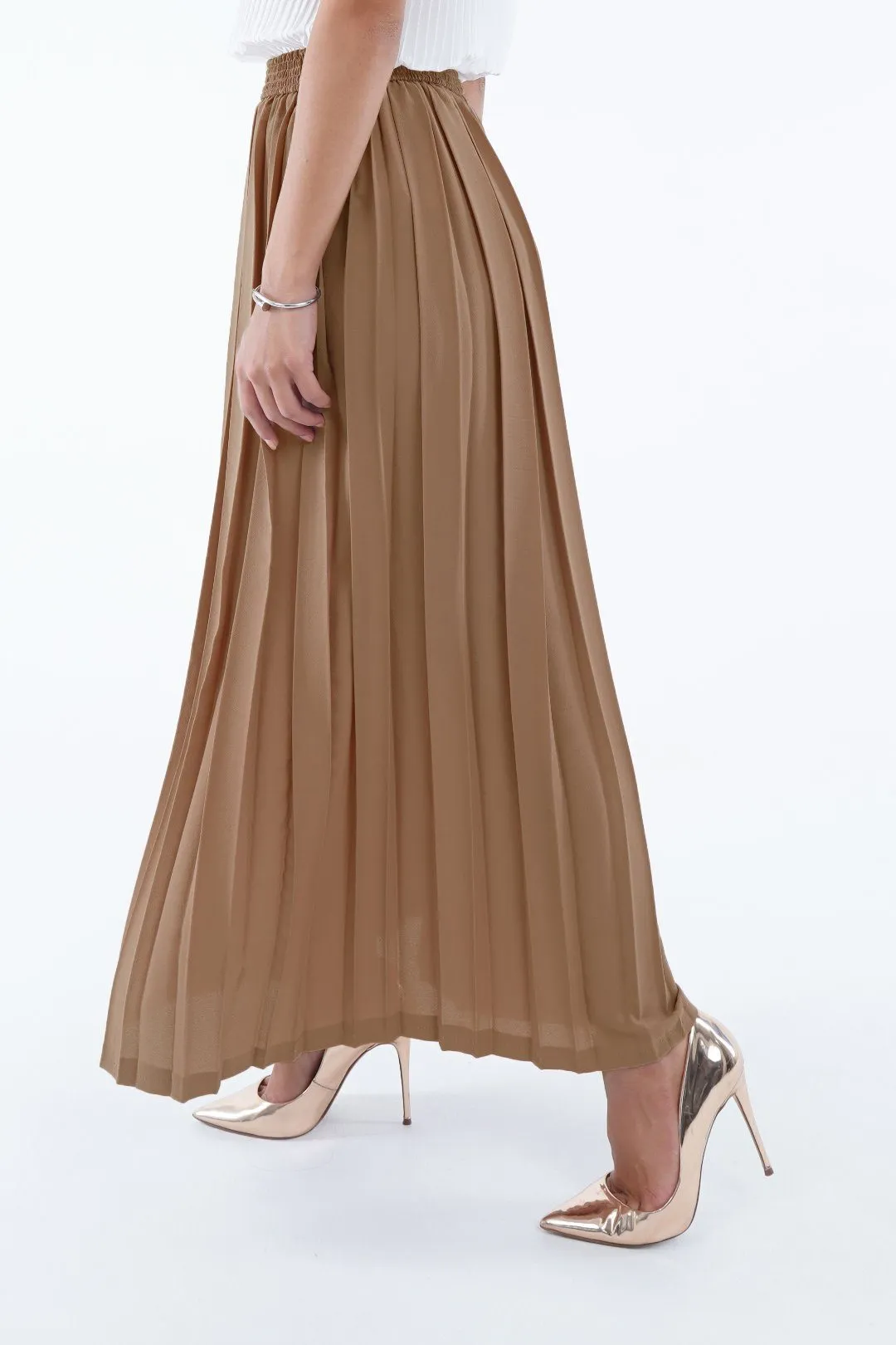 Sadie A-Line Skirt With Box Pleats