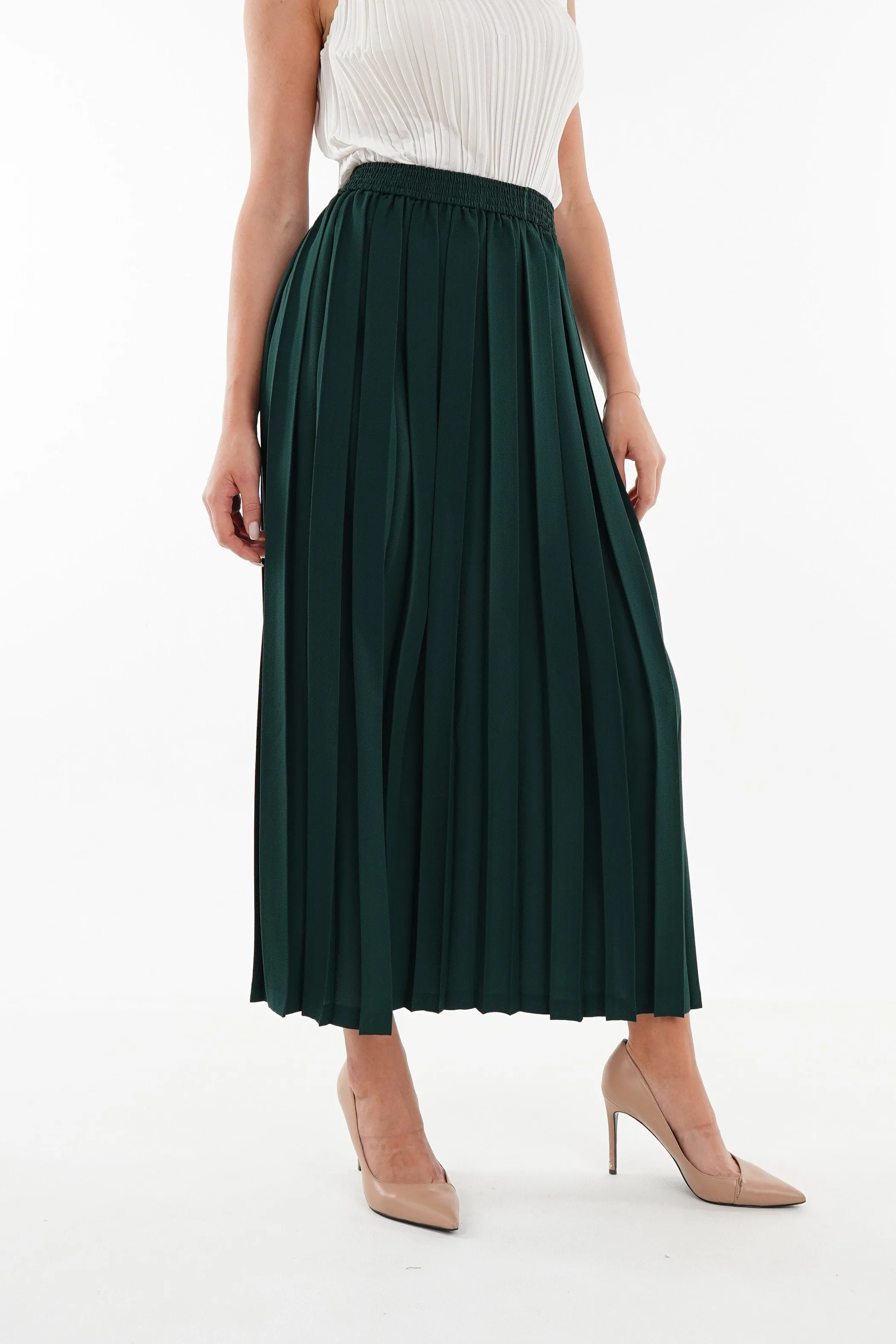 Sadie A-Line Skirt With Box Pleats