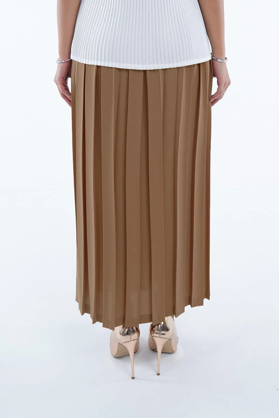 Sadie A-Line Skirt With Box Pleats