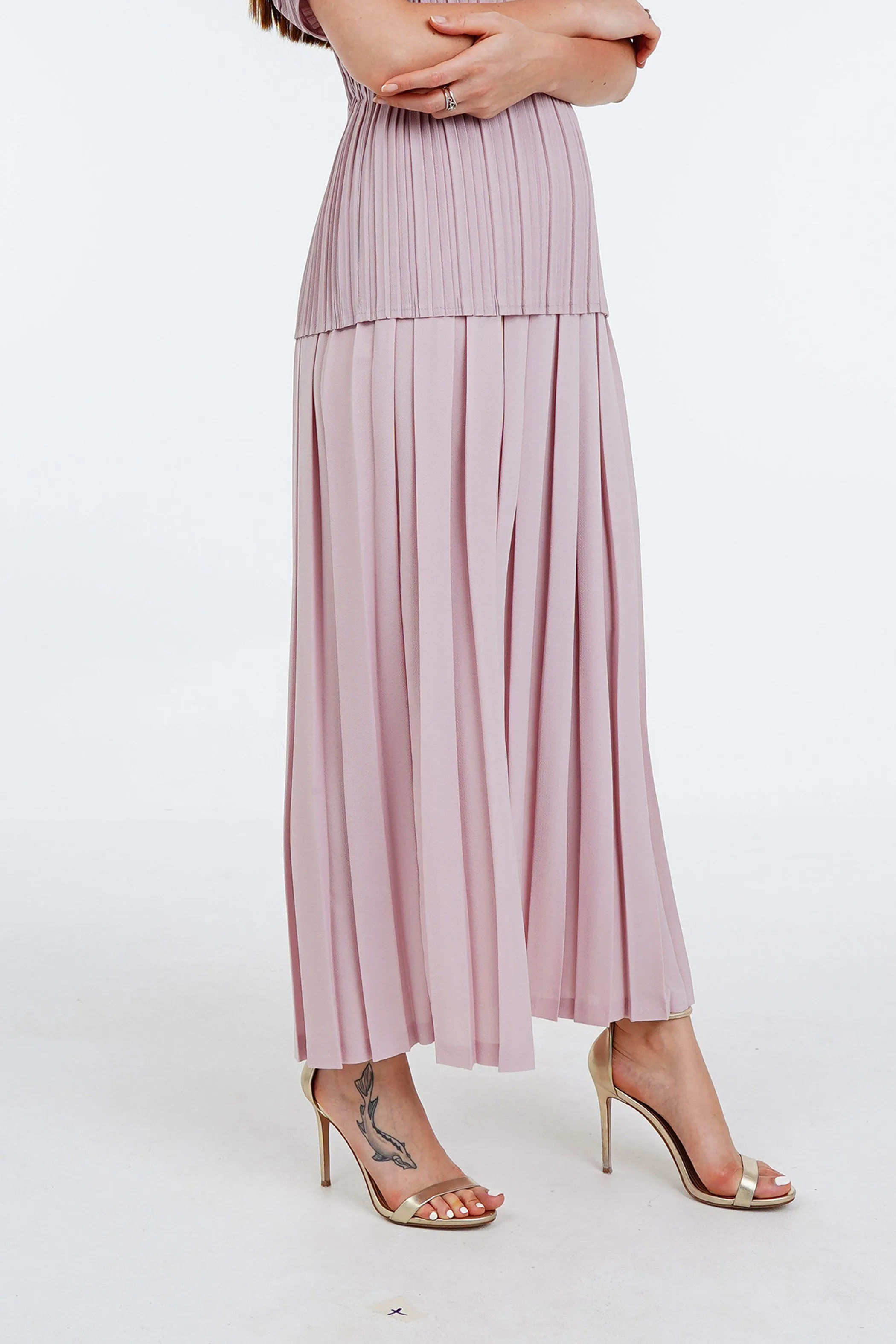 Sadie A-Line Skirt With Box Pleats