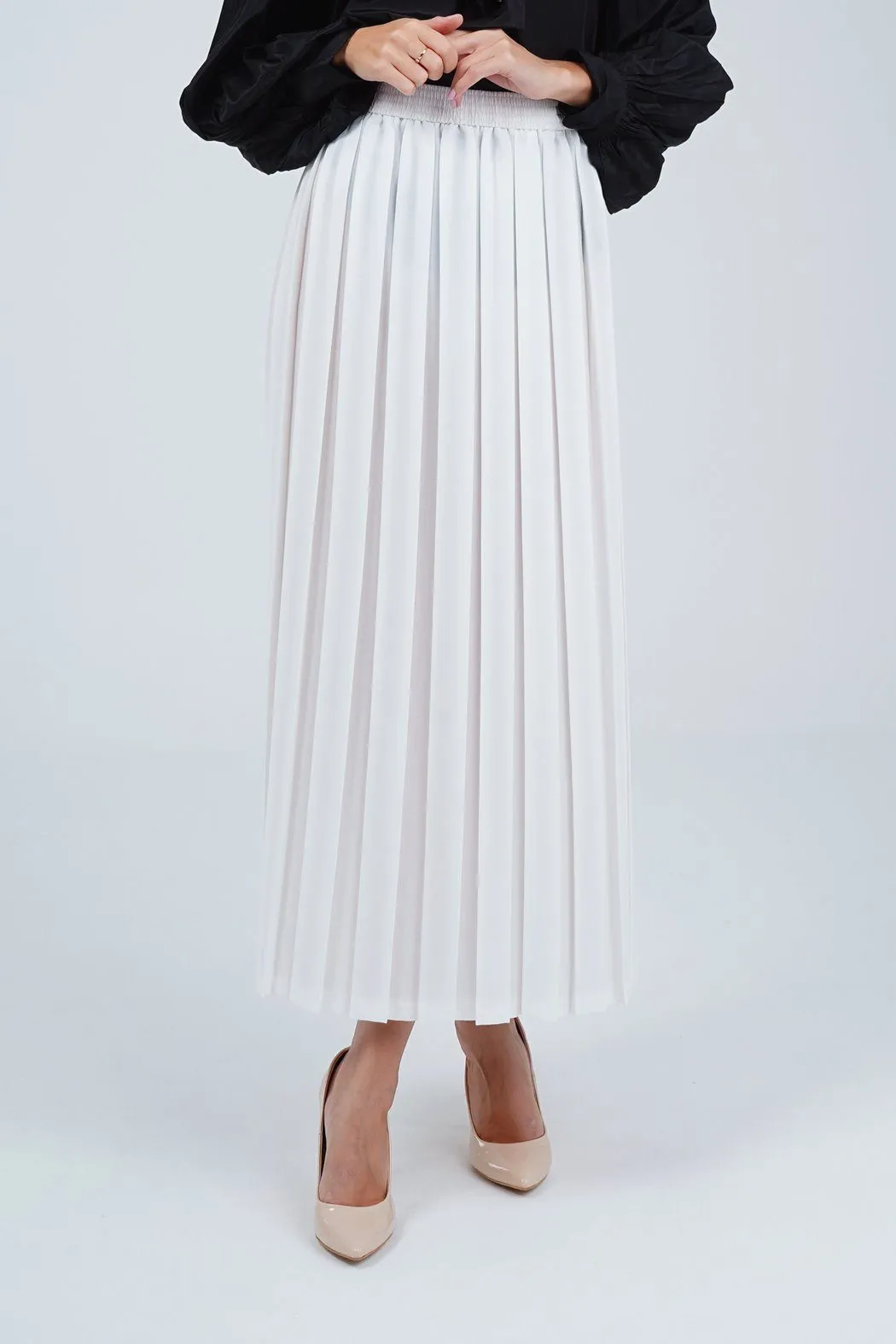 Sadie A-Line Skirt With Box Pleats