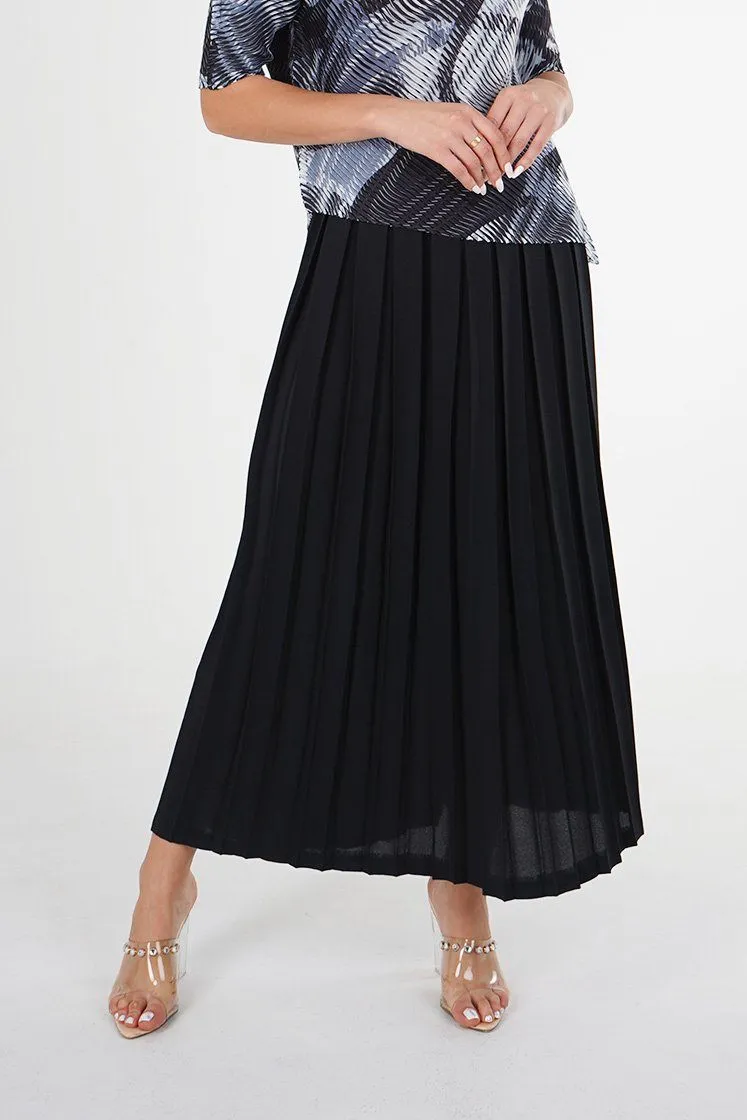 Sadie A-Line Skirt With Box Pleats