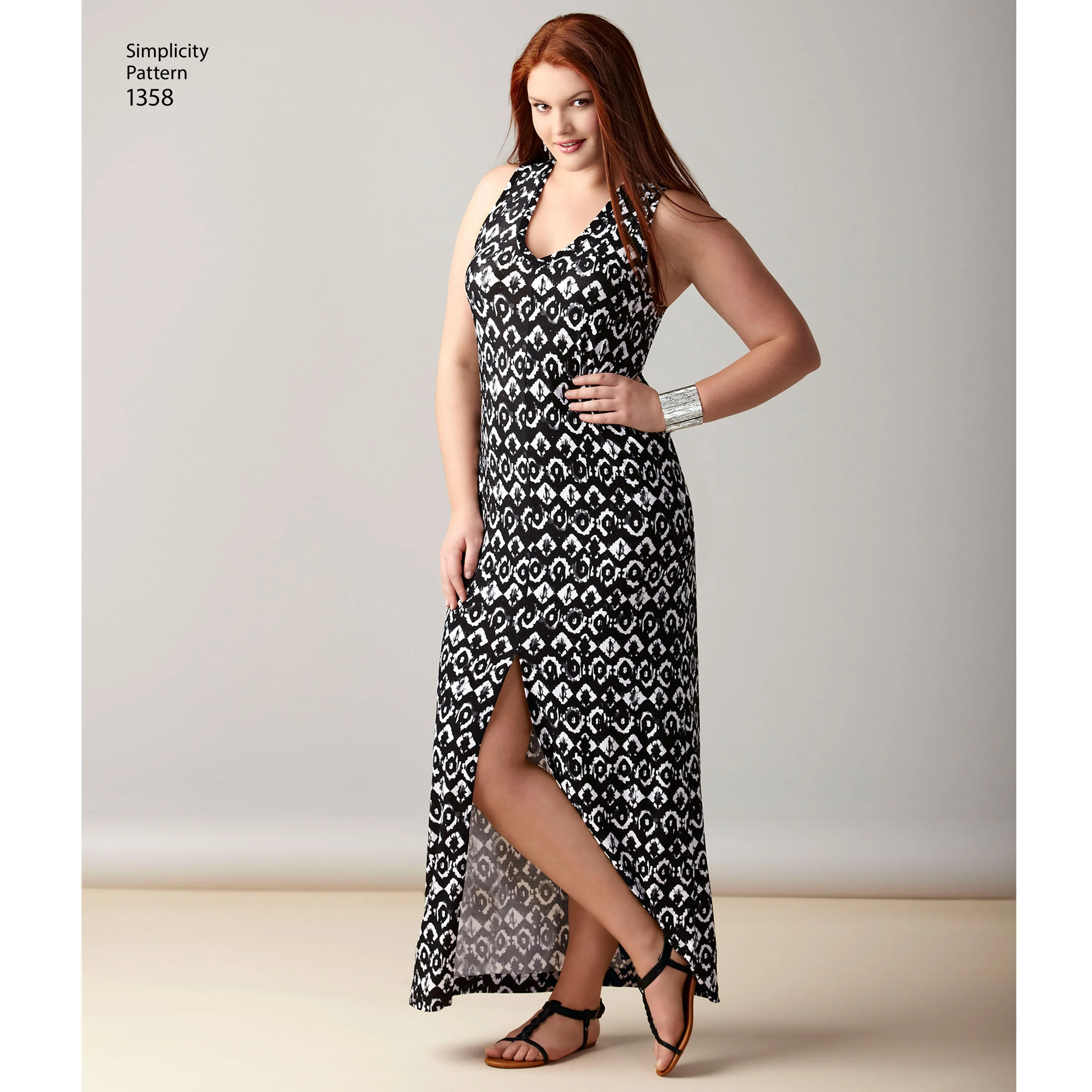 Simplicity Pattern S1358 Misses' Knit Dresses   Neckline Variations