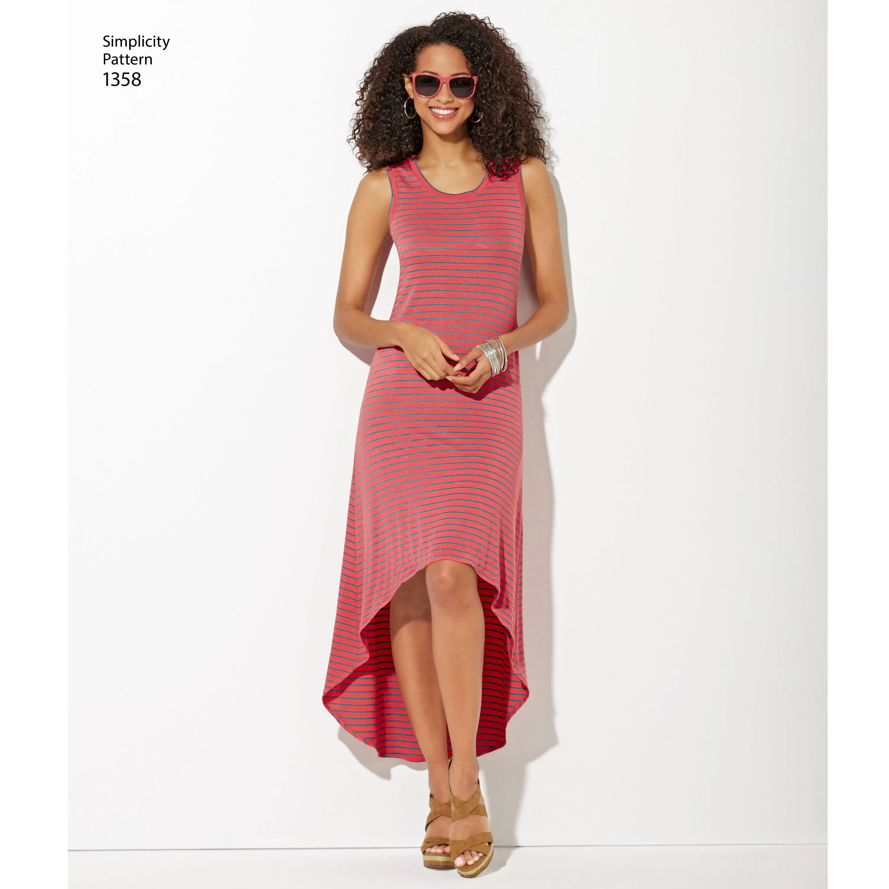 Simplicity Pattern S1358 Misses' Knit Dresses   Neckline Variations