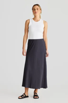 Slip Bias Skirt - Charcoal