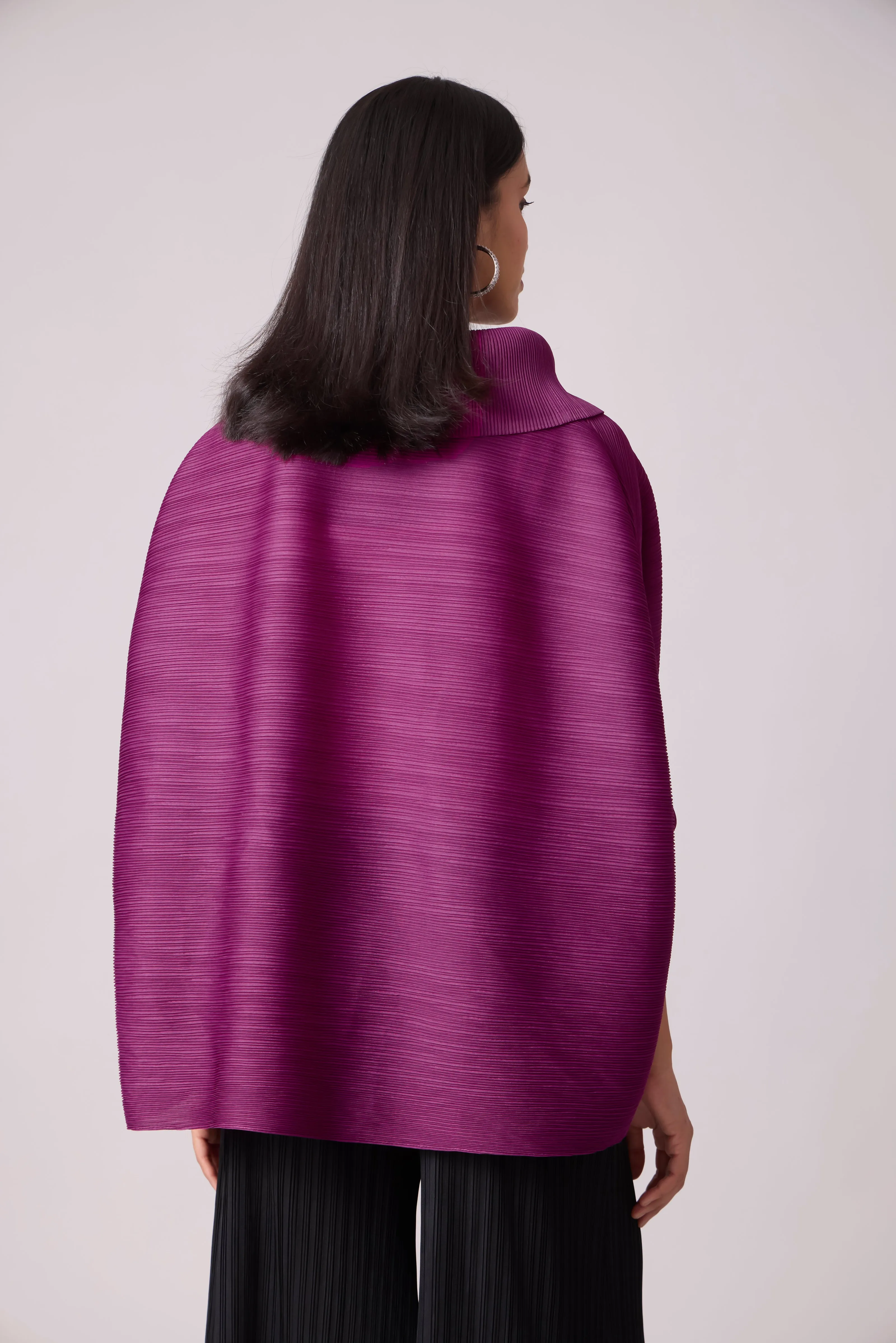 Sloane Pearled Batwing Top - Magenta