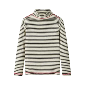 STRIPED TURTLENECK-BLACK STRIPED