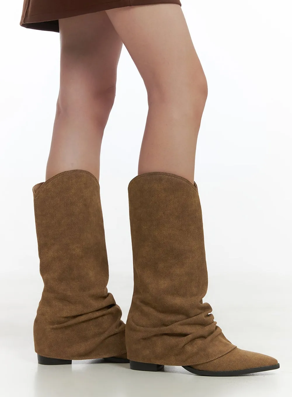 Suede Western Heel Boots CS403