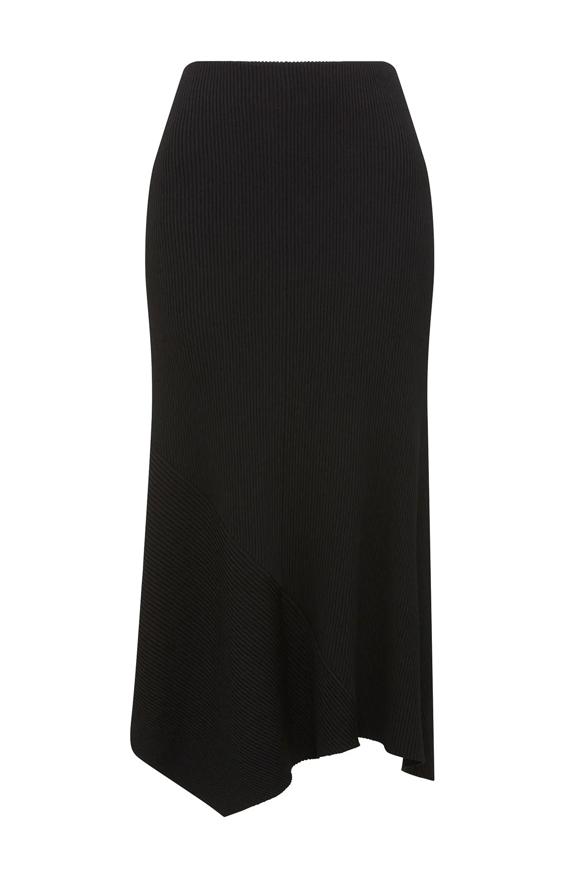 Sylvie Crepe Rib Skirt - Black