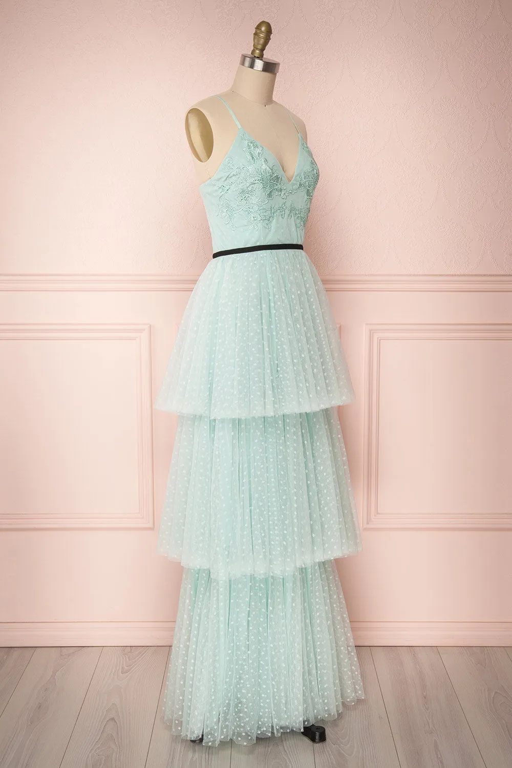 Tenya Mint | Mint Green Layered Dress