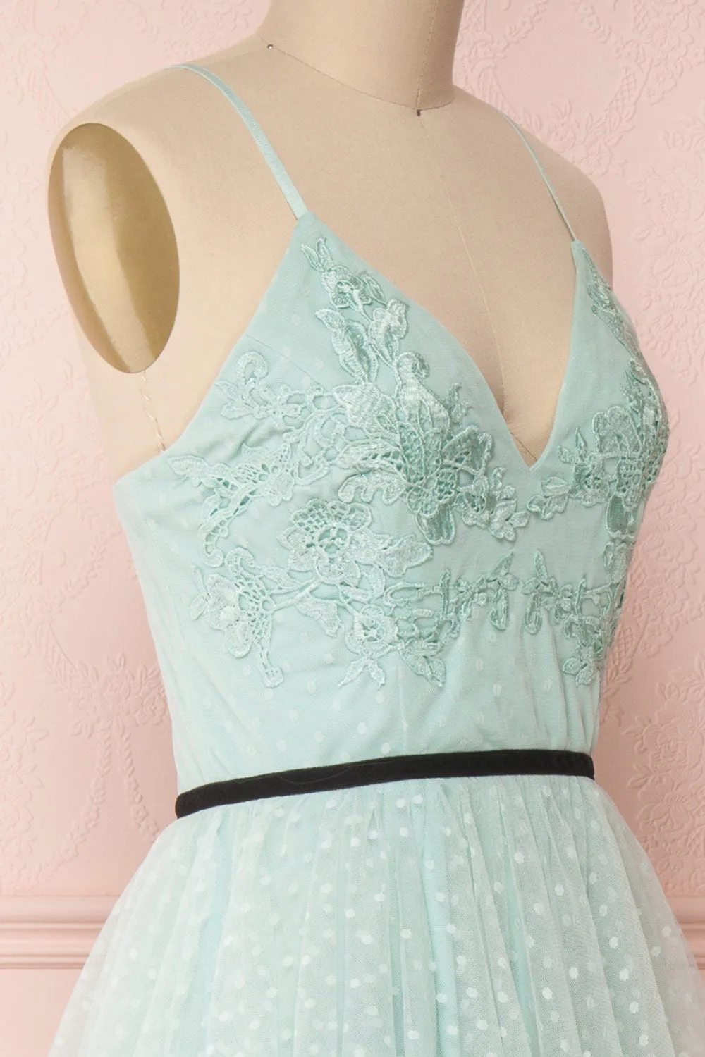 Tenya Mint | Mint Green Layered Dress