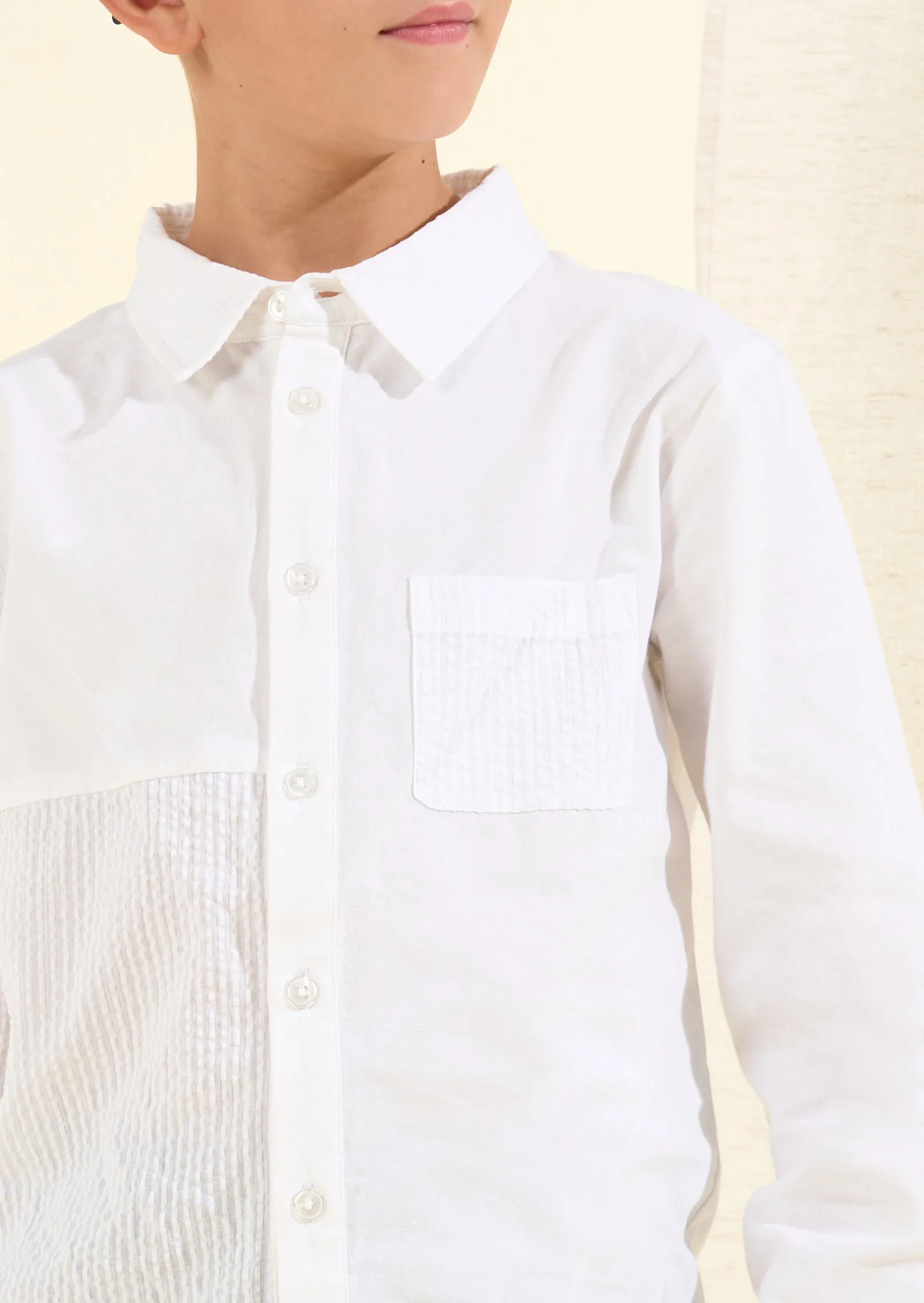 Thomas White Textured Shirt