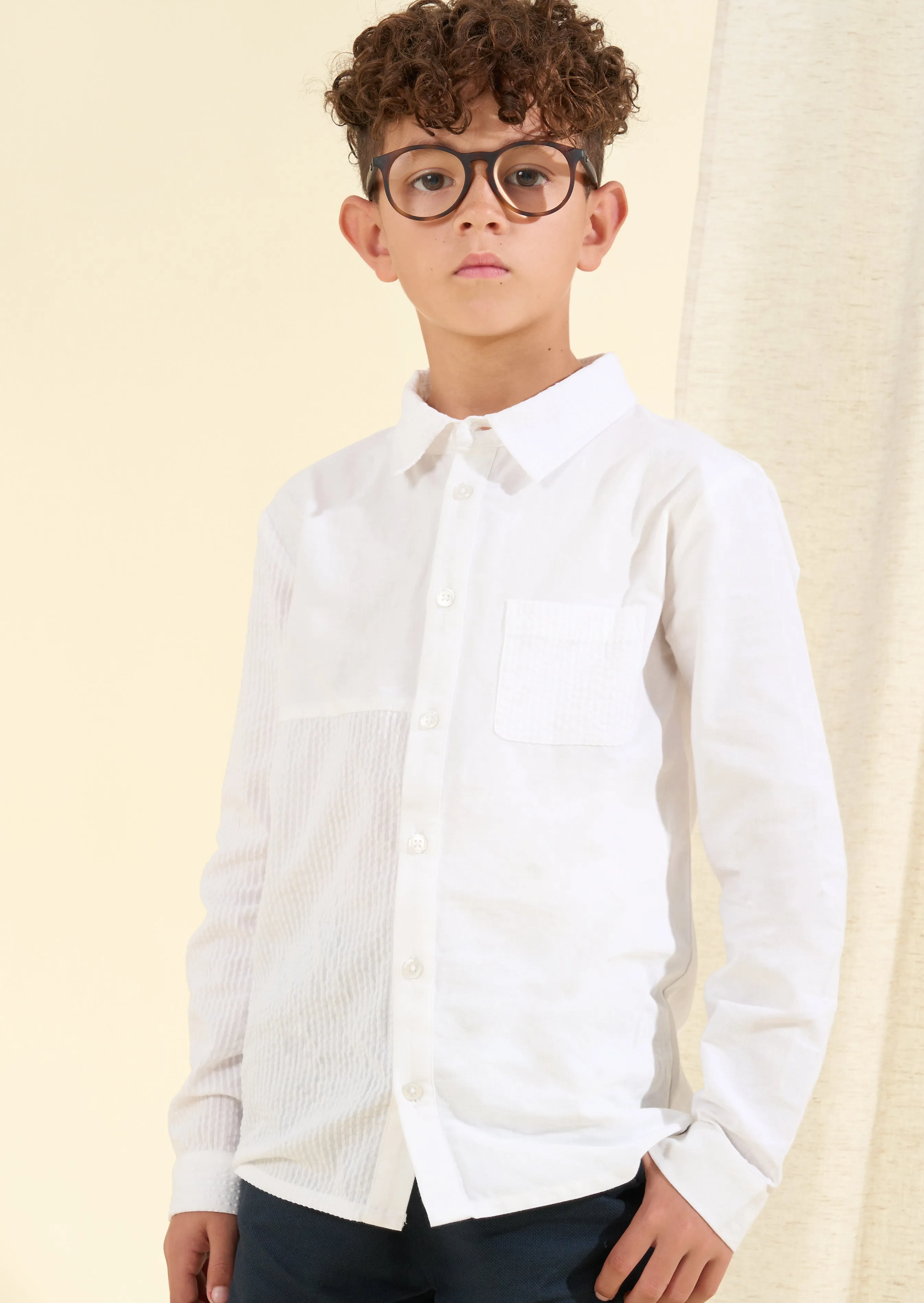 Thomas White Textured Shirt