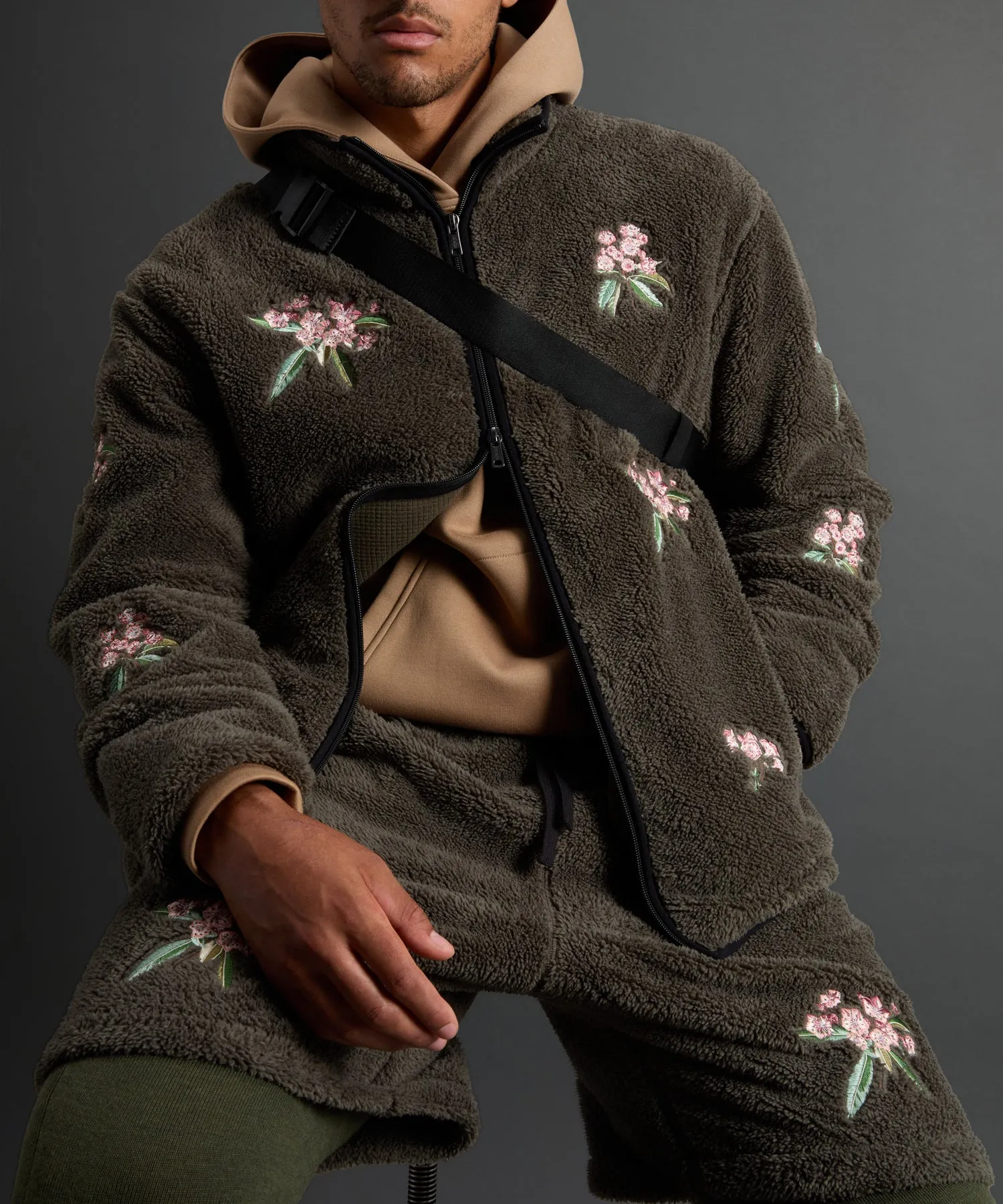 Todd Snyder X Woolrich Sherpa Floral Full-Zip Jacket