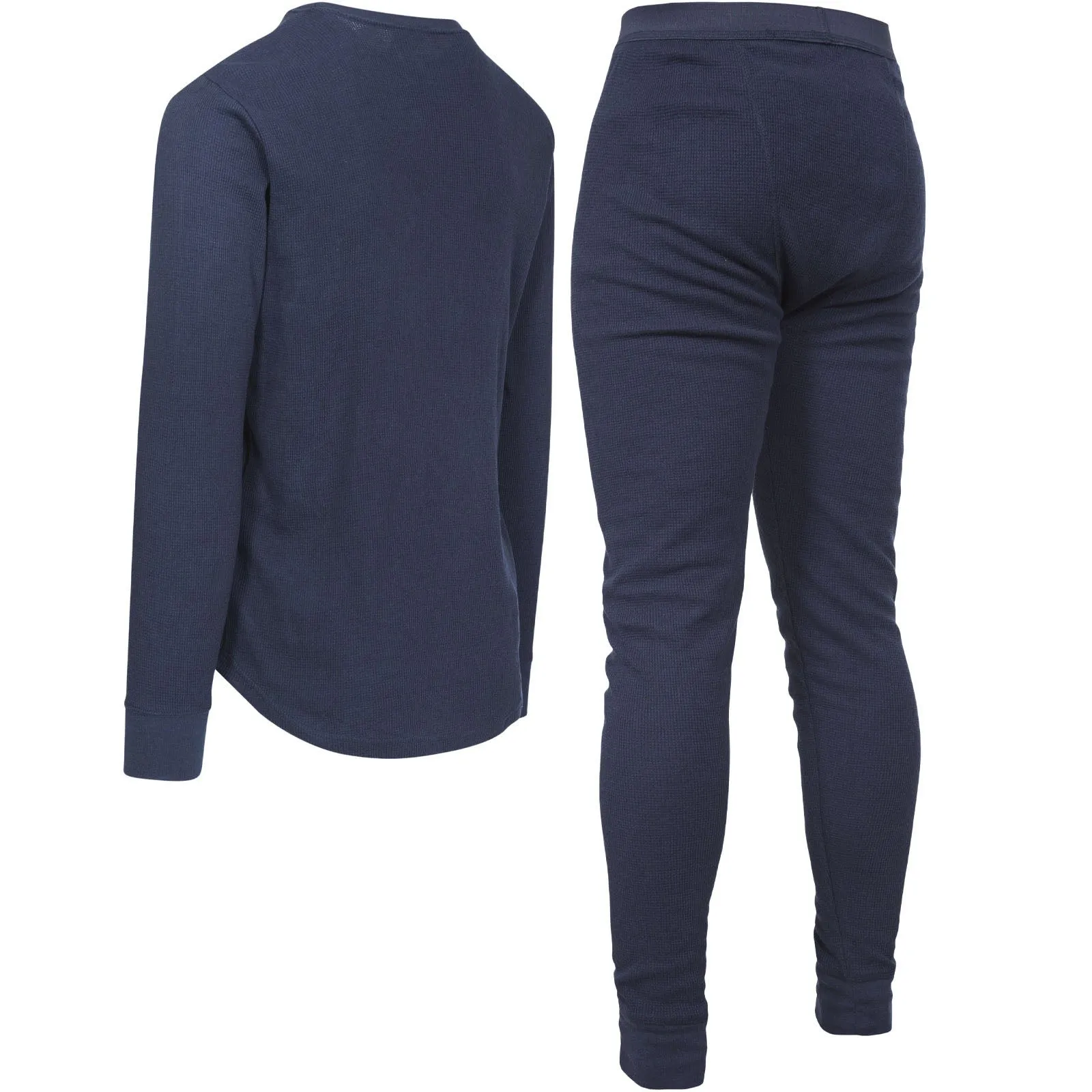 Trespass Adults Mystery Super Soft Top Bottoms Baselayer Set - Navy