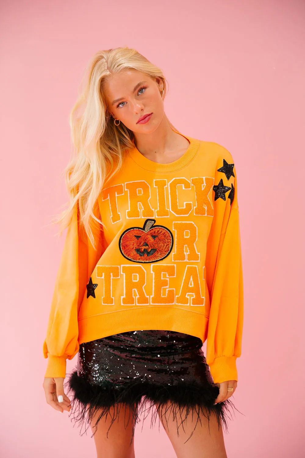 TRICK OR TREAT PUMPKIN PULLOVER