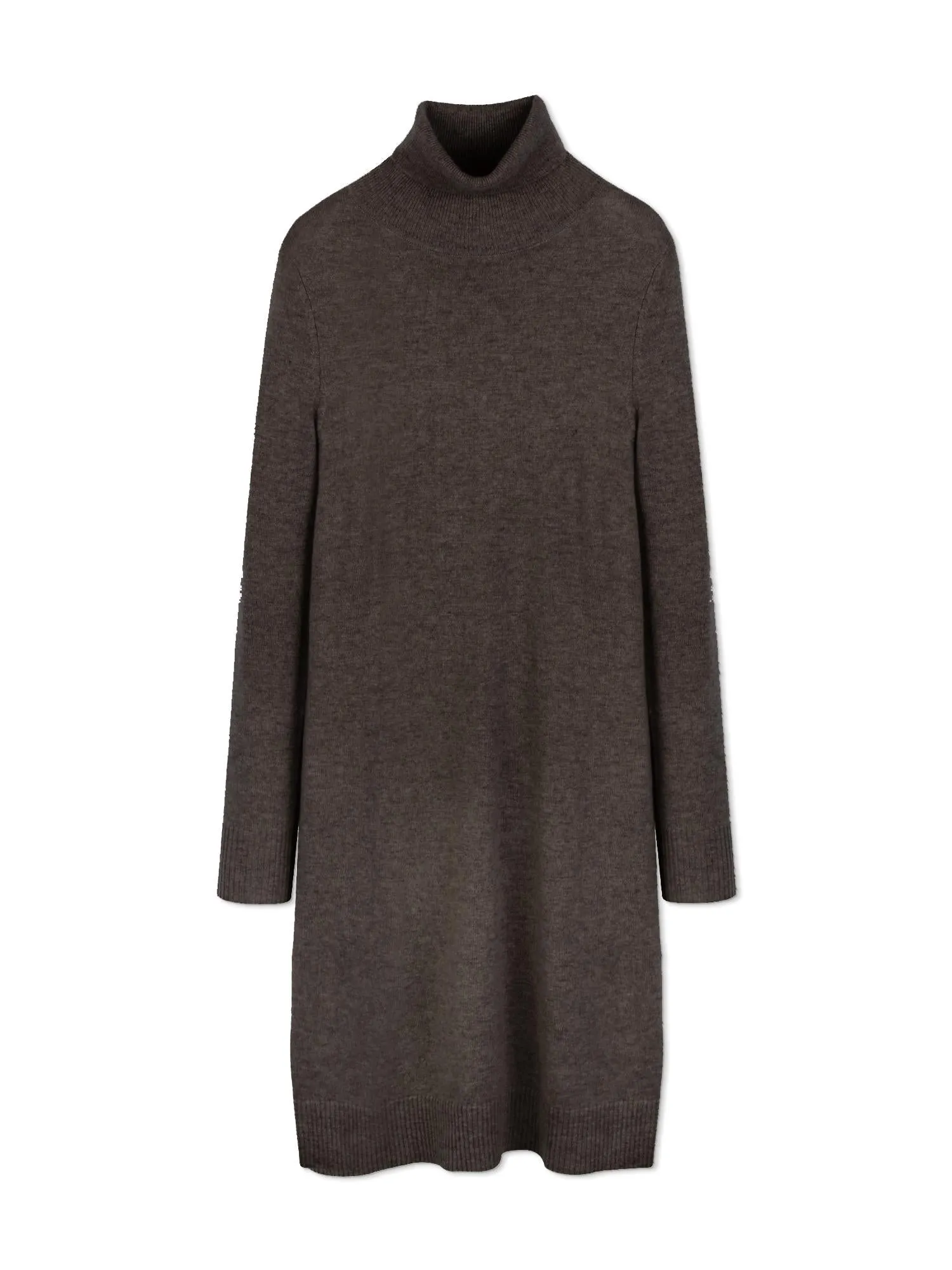 Turtleneck Slimfit Dress_Cocoa Brown