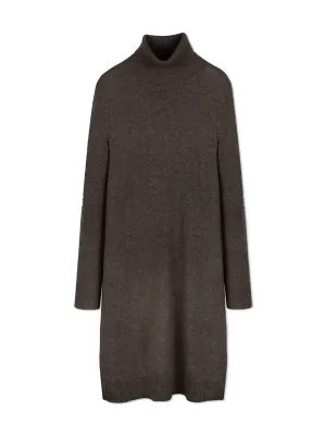 Turtleneck Slimfit Dress_Cocoa Brown