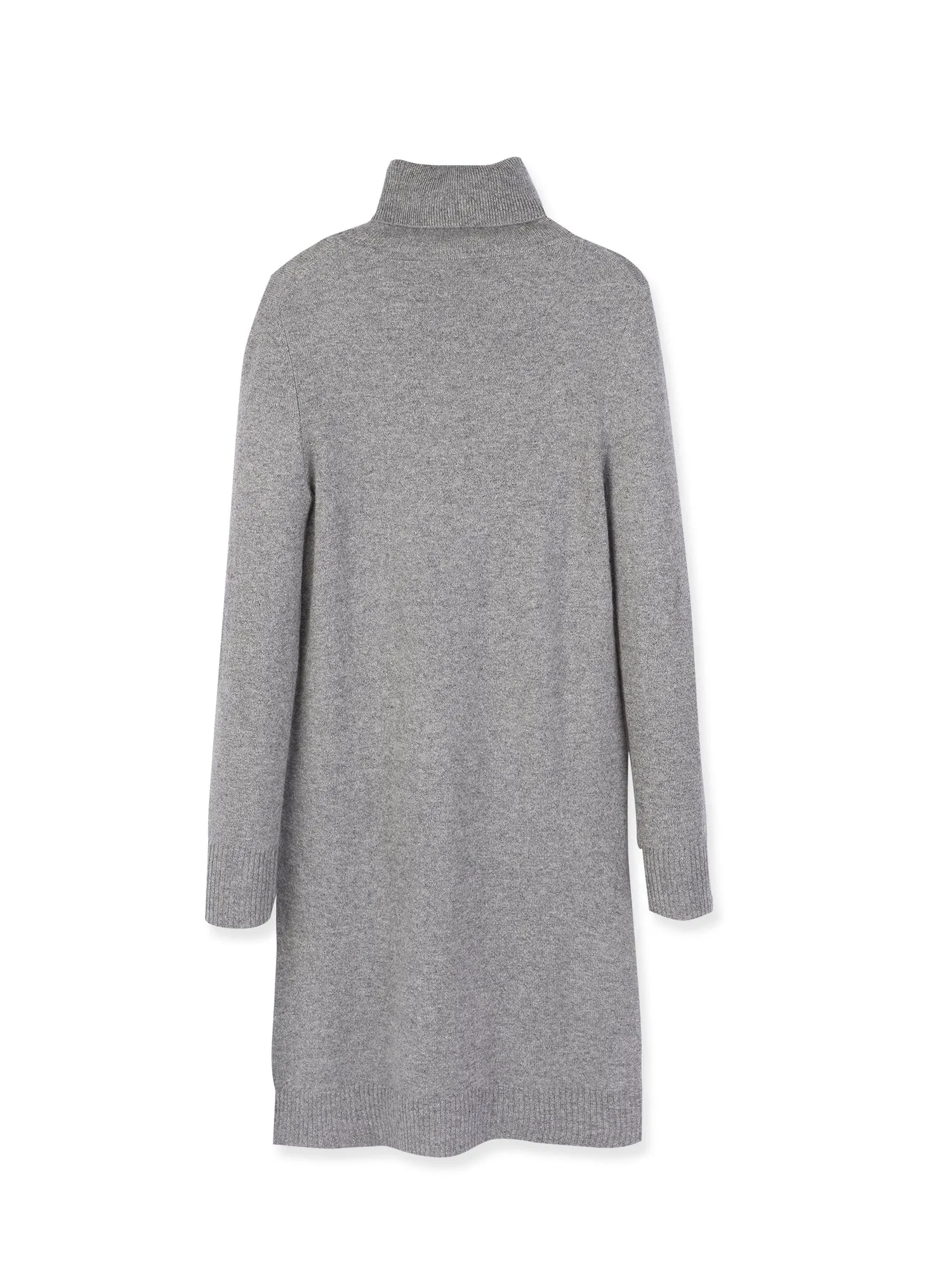 Turtleneck Slimfit Dress_Light Grey