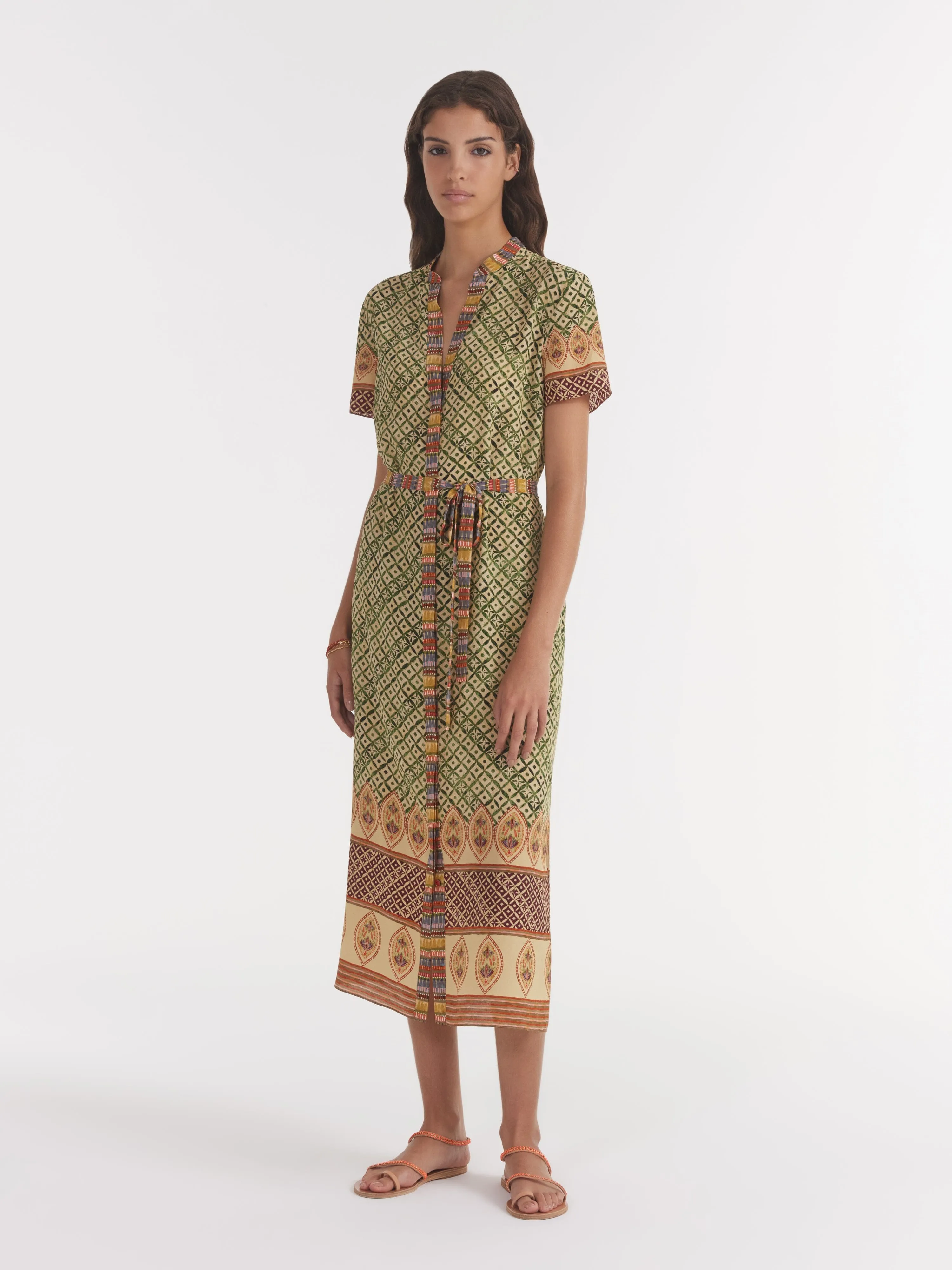 Vicki Dress in Myrtle Mosaic