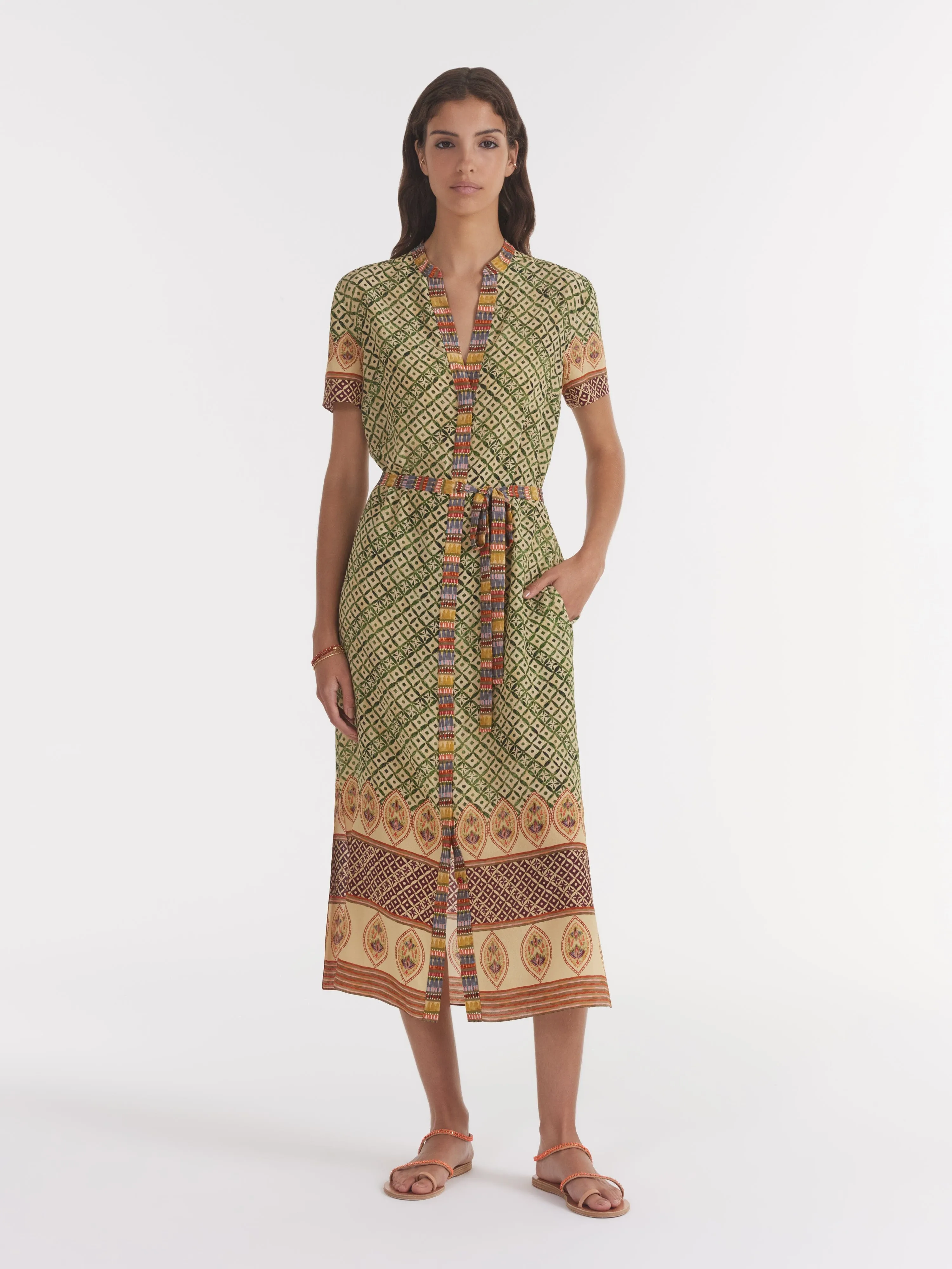 Vicki Dress in Myrtle Mosaic