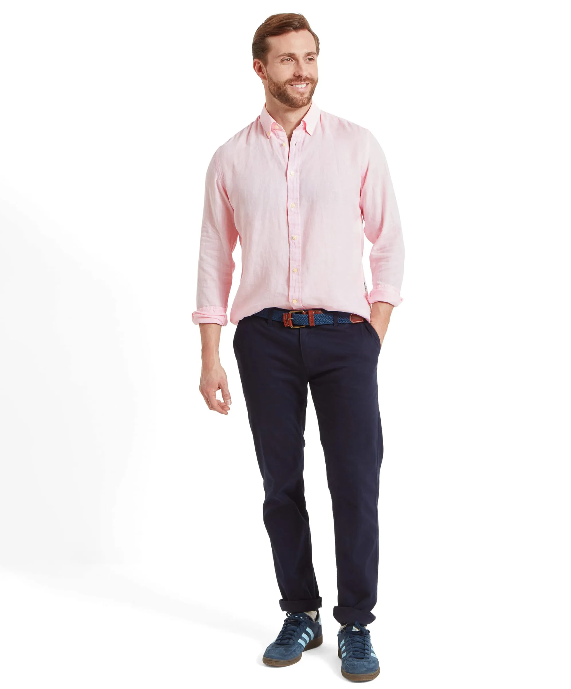 Walsingham Linen Shirt - Pale Pink