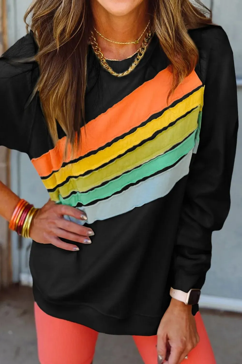 Wave of Color Crew Pullover