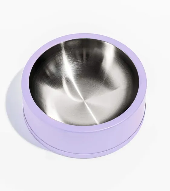 Wild One Nonslip Stainless Steel Dog Bowl (Lilac)