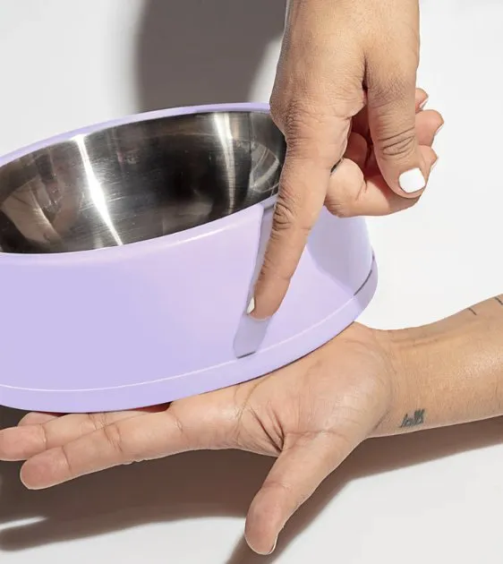 Wild One Nonslip Stainless Steel Dog Bowl (Lilac)