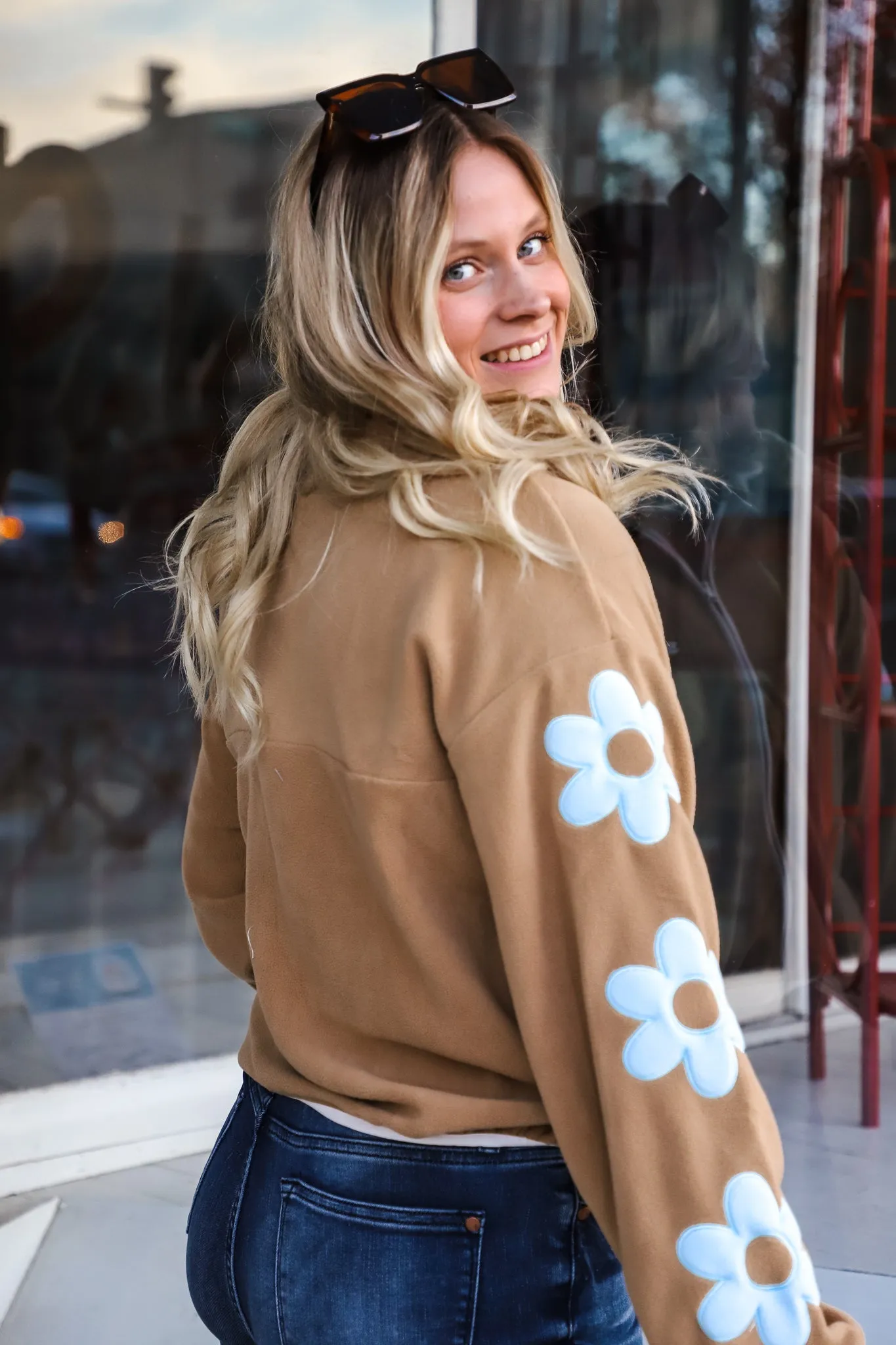 Wildflower Mocha Zip-Up