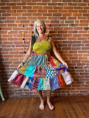 Willow Patchwork Sari Dress / Skirt