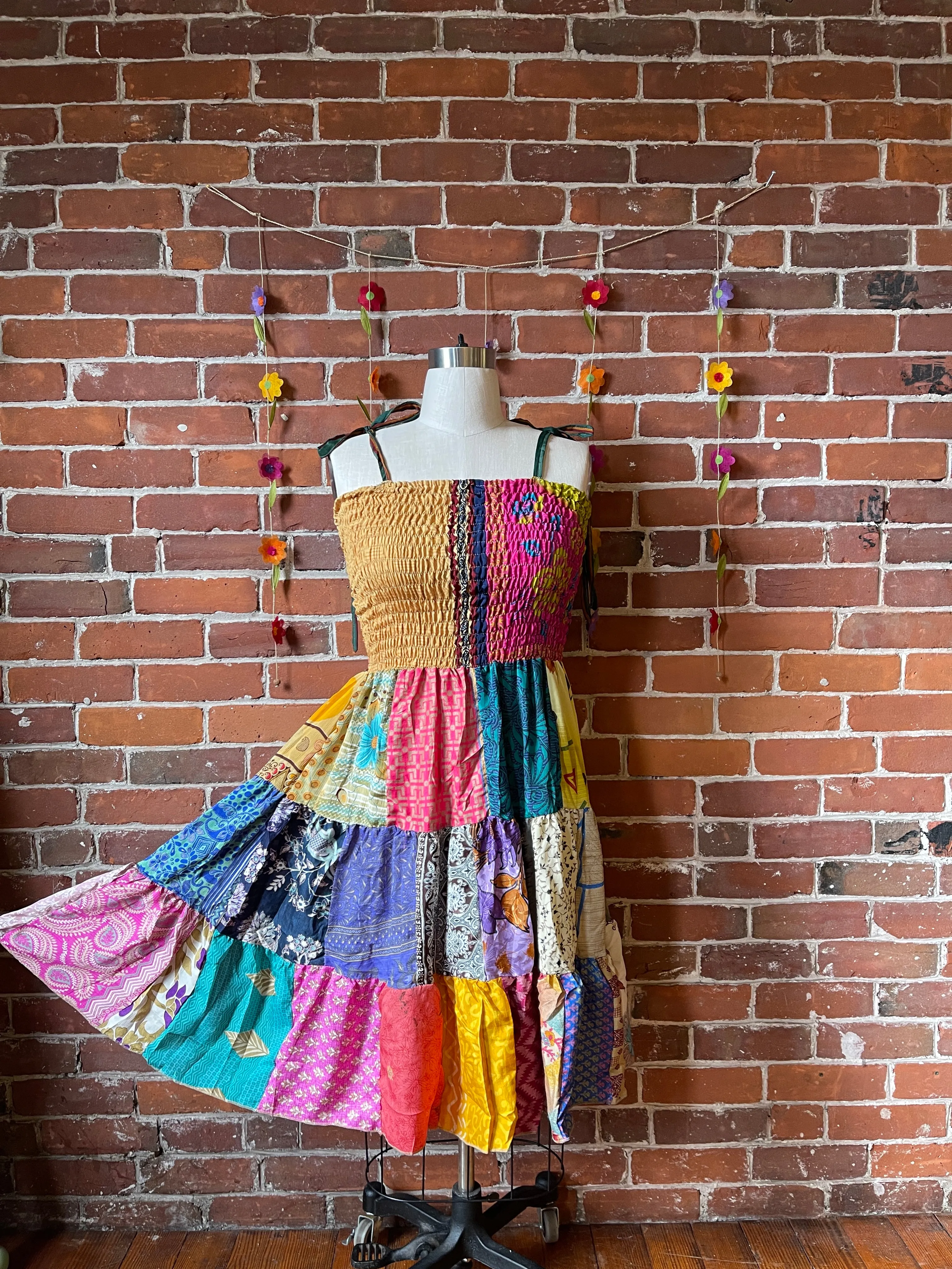 Willow Patchwork Sari Dress / Skirt