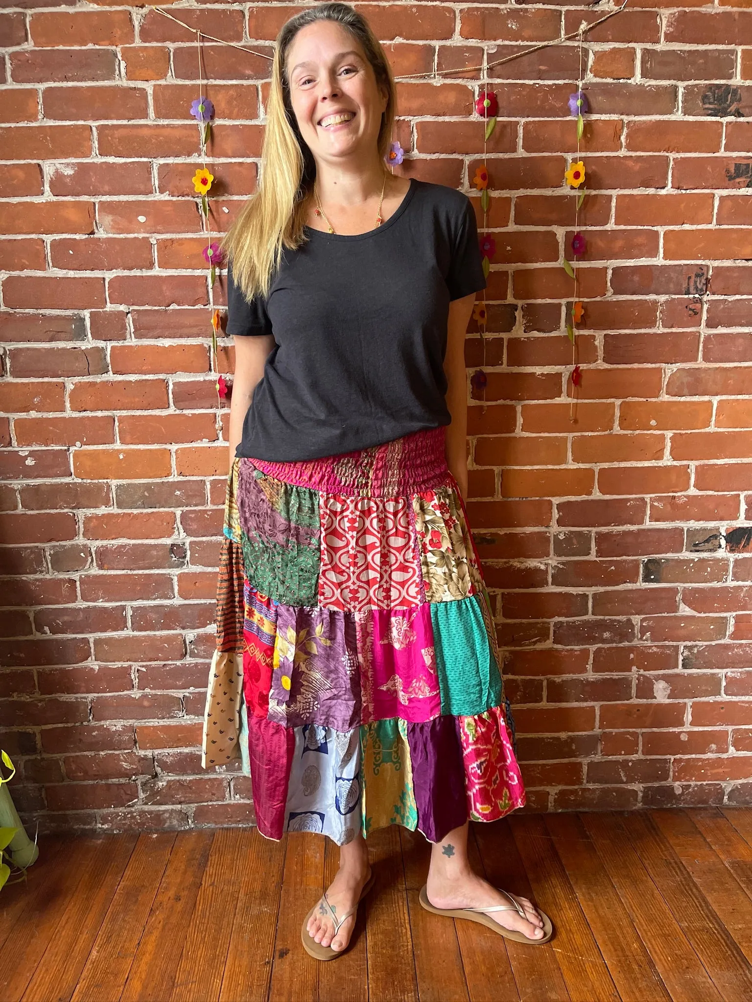 Willow Patchwork Sari Dress / Skirt