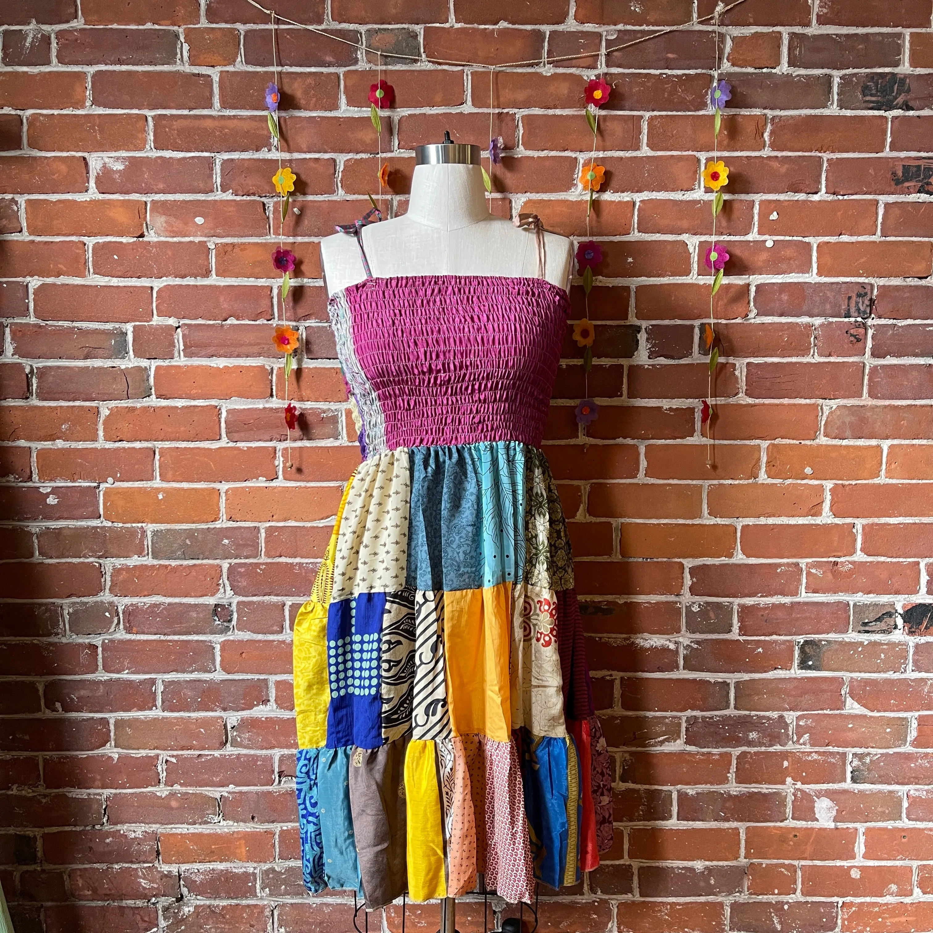 Willow Patchwork Sari Dress / Skirt