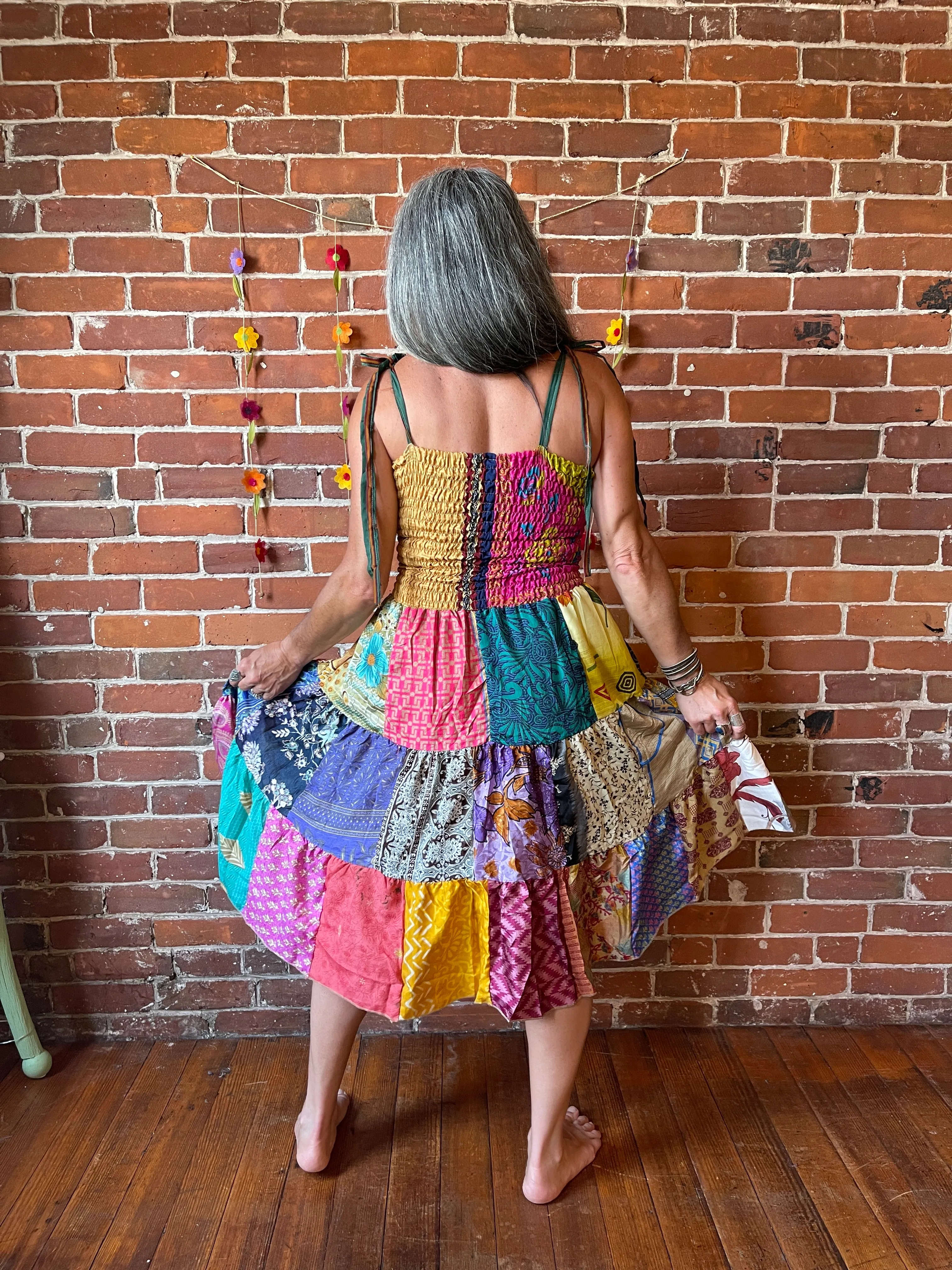 Willow Patchwork Sari Dress / Skirt