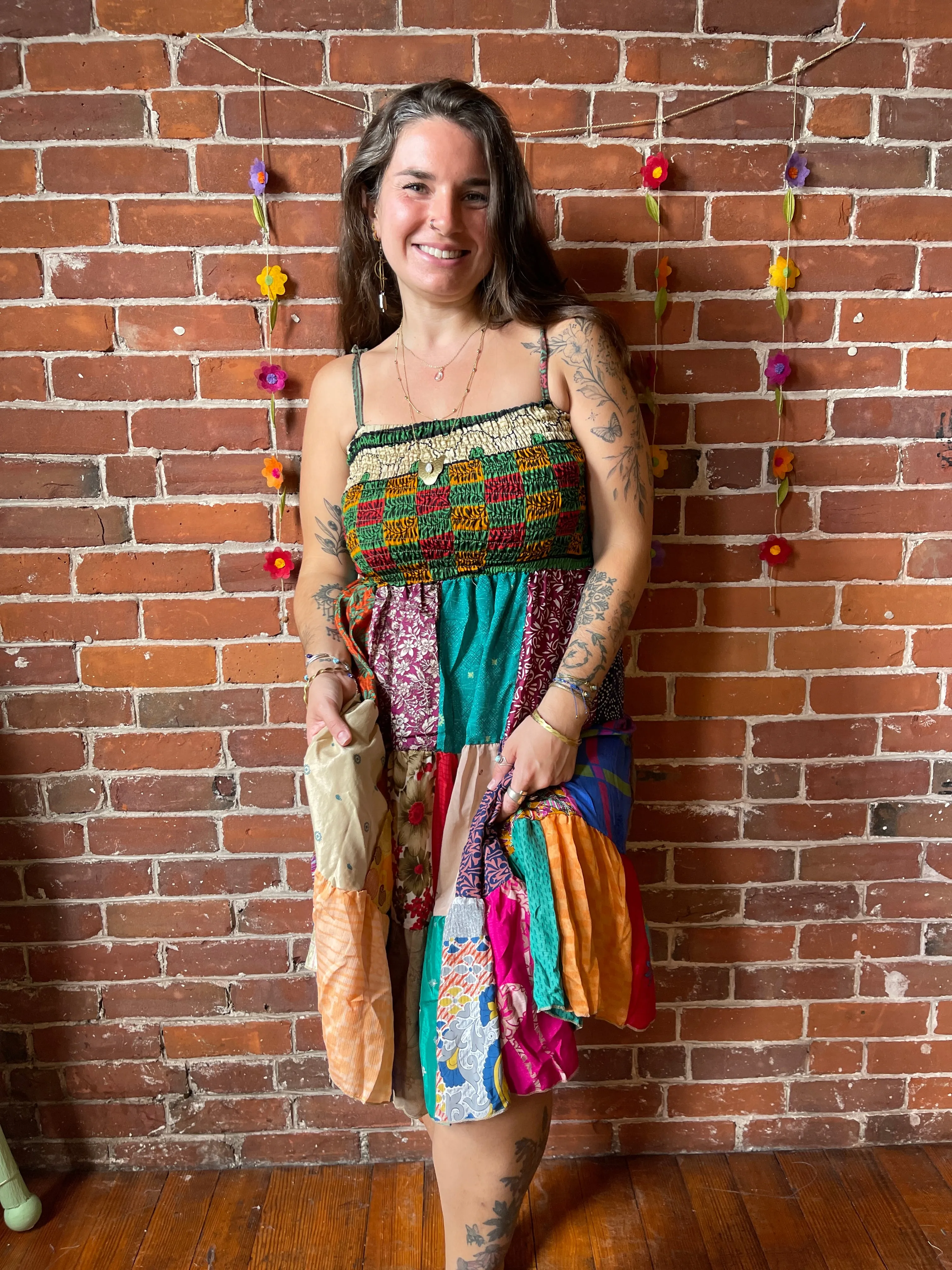 Willow Patchwork Sari Dress / Skirt