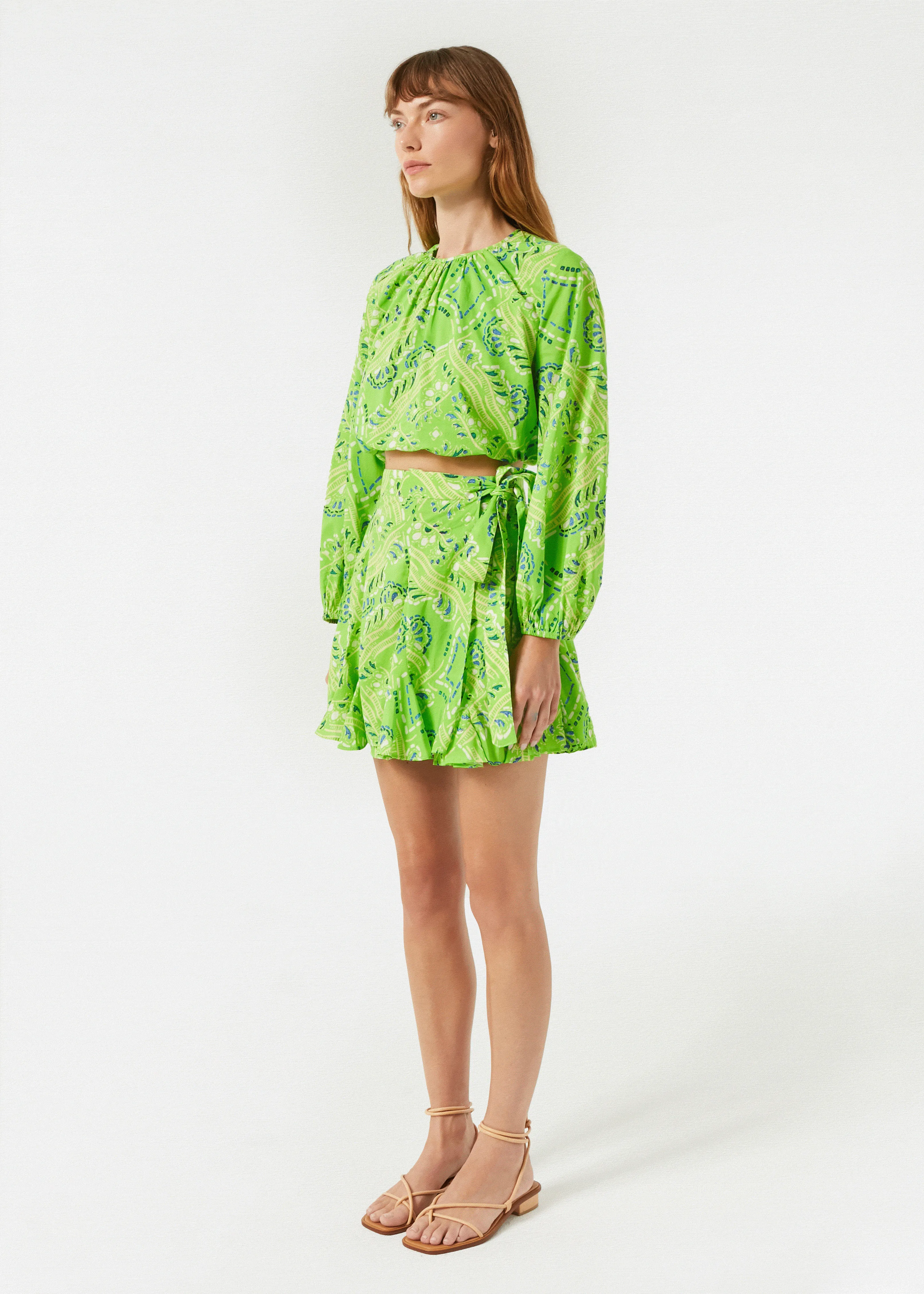 Willow Skirt | Lime Diamond Stitch