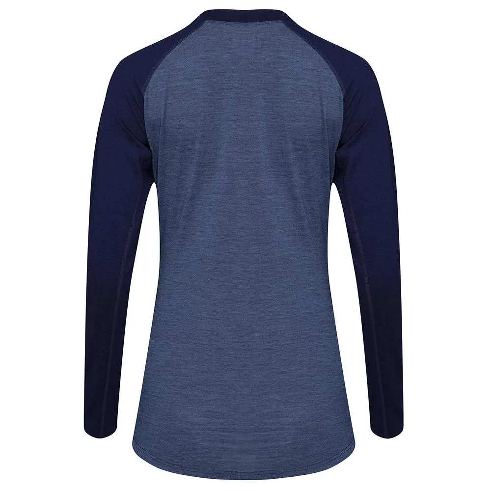 Womens Merino 180 Baseball Crew (Denim/Navy)