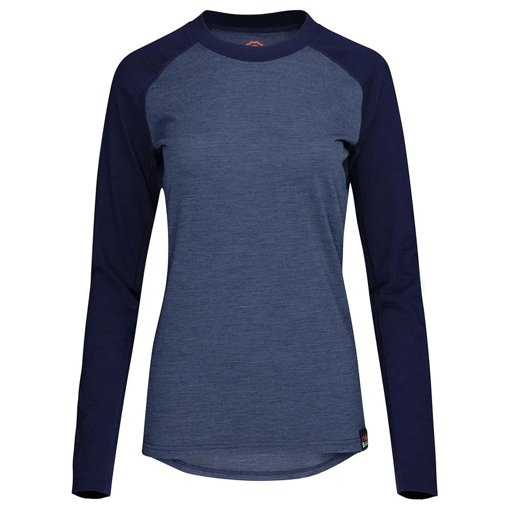 Womens Merino 180 Baseball Crew (Denim/Navy)